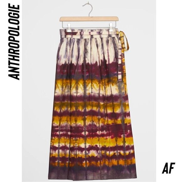ANTHROPOLOGIE BY TINY HEIDI WRAP MAXI SKIRT IN TIE DYE NWT XS - Picture 4 of 13